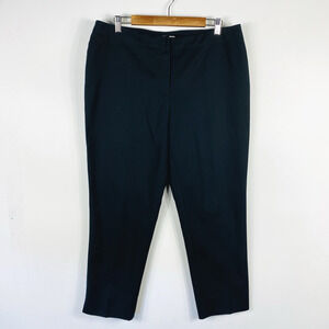 Chico's Ankle Pants 14 2.5 Large Black Cotton Career Work Business Casual